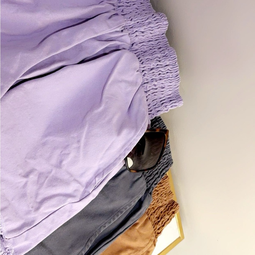 Stylish Purple, Gray, and Brown Shorts